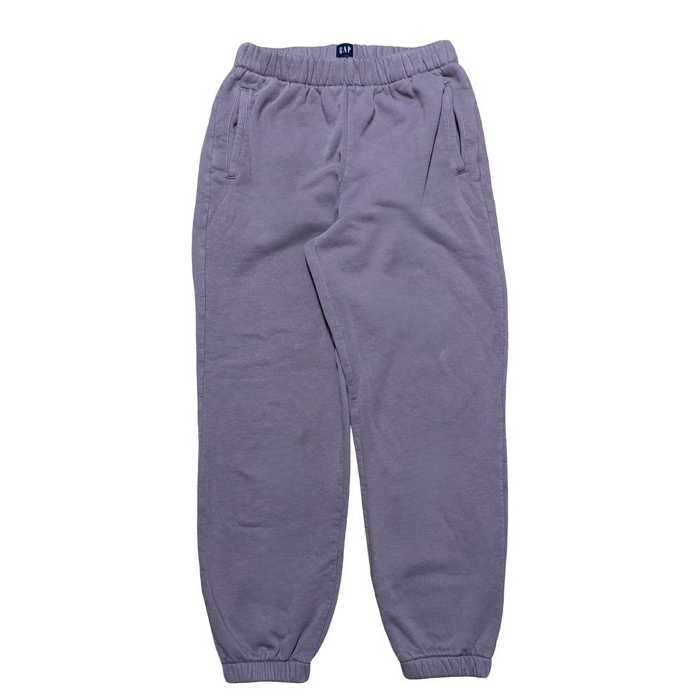Women’s GAP Essential Cozy Fleece Blank Jogger Purple Sweatpants Size M